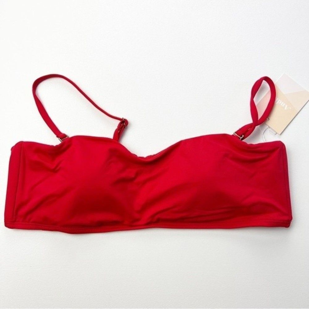 Andie Swim The Rio Bikini Top Cherry Red Size S NWT - Picture 3 of 6